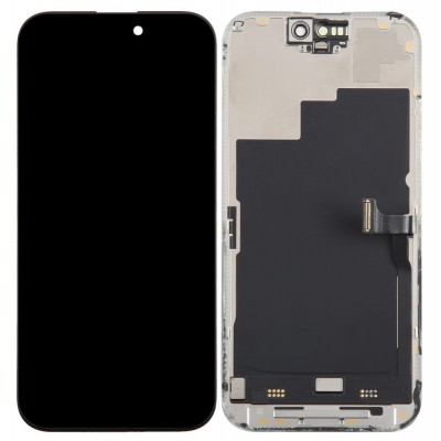 LCD with Touch Screen for Apple iPhone 15 Pro - Black (display glass combo folder) GX OLED