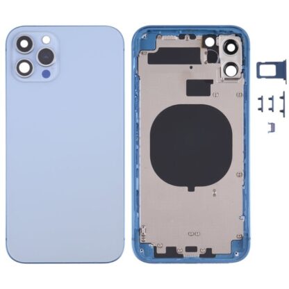 Converter Housing Assembly Rear Back Chassis Housing For Apple iPhone 11 Convert to iPhone 14 Pro (Blue) - Image 5