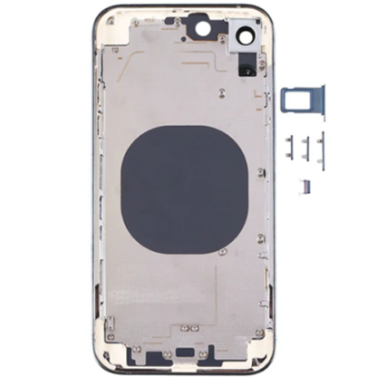 Converter Housing Assembly Rear Back Chassis Housing For Apple iPhone XR Convert to iPhone 16 Pro White Titanium - Image 4