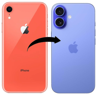 Converter Housing Assembly Rear Back Chassis Housing For Apple iPhone XR Convert to iPhone 16 ultramarine