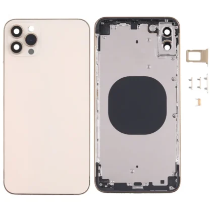 Converter Housing Assembly Rear Back Chassis Housing For Apple iPhone X Convert to iPhone 14 Pro (Gold) - Image 4