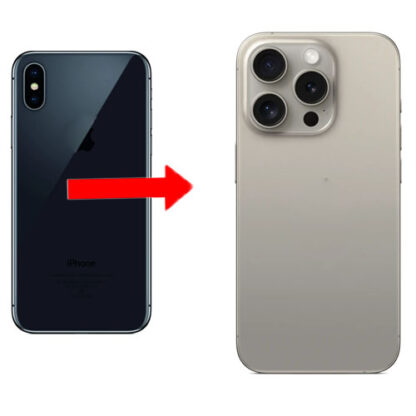 Converter Housing Assembly Rear Back Chassis Housing For iPhone XS Convert to iPhone 14 Pro (Natural Titanium)