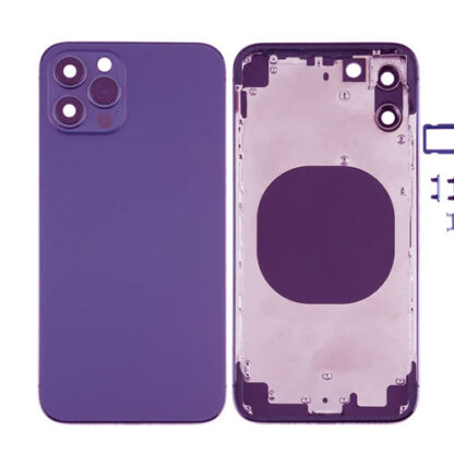 Converter Housing Assembly Rear Back Chassis Housing For iPhone X Convert to iPhone 14 Pro (Deep Purple) - Image 5