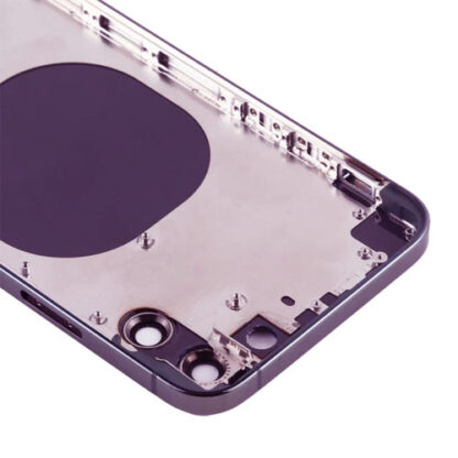 Converter Housing Assembly Rear Back Chassis Housing For iPhone X Convert to iPhone 14 Pro (Deep Purple) - Image 2