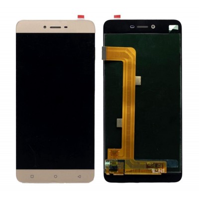LCD with Touch Screen for Gionee S6 - Gold (display glass combo folder)