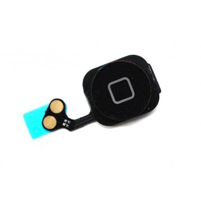 Home Button Complete for Apple iPhone 5 Black - Outer Plastic with Inner Flex - Image 2