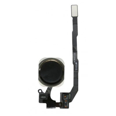Home Button Complete for Apple iPhone 5s Black - Outer Plastic with Inner Flex - Image 2