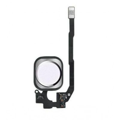 Home Button Complete for Apple iPhone 5s White - Outer Plastic with Inner Flex - Image 3
