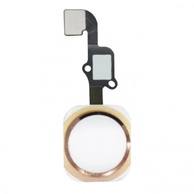 Home Button Complete for Apple iPhone 6 Gold - Outer Plastic with Inner Flex - Image 2