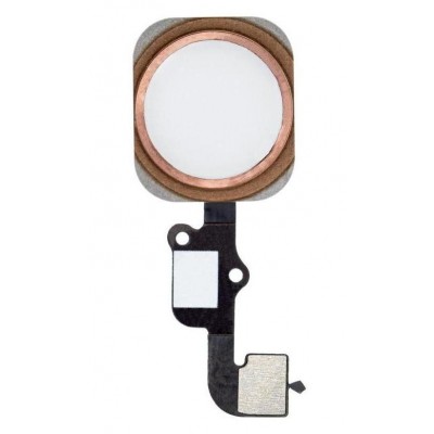 Home Button Complete for Apple iPhone 6s Plus Rose Gold - Outer Plastic with Inner Flex - Image 2