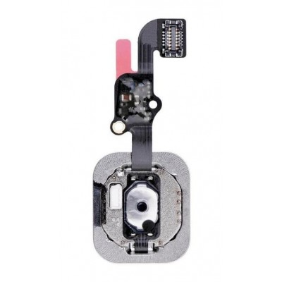 Home Button Complete for Apple iPhone 6s Plus Silver - Outer Plastic with Inner Flex - Image 3