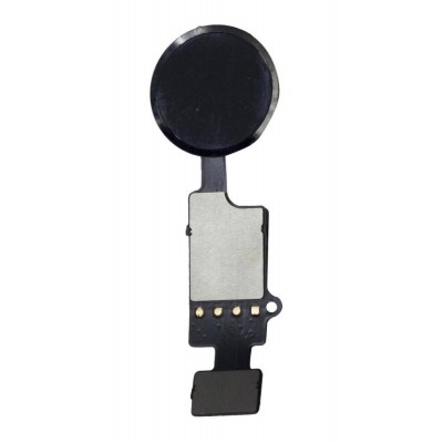 Home Button Complete for Apple iPhone 7 Black - Outer Plastic with Inner Flex - Image 3