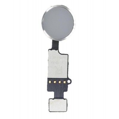 Home Button Complete for Apple iPhone 7 White - Outer Plastic with Inner Flex - Image 3