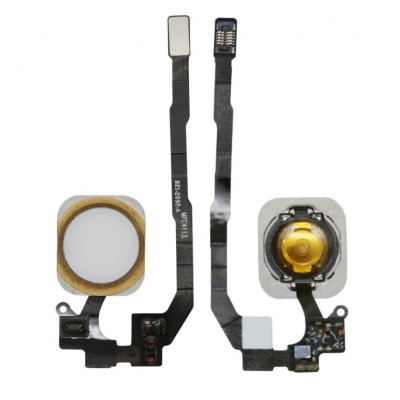 Home Button Complete for Apple iPhone 5s Gold - Outer Plastic with Inner Flex
