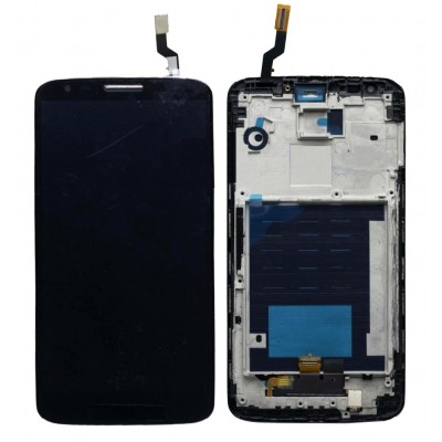 LCD with Touch Screen for LG G2 D800 - Black (display glass combo folder)