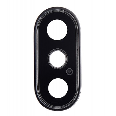 Camera Lens Glass with Frame for Apple iPhone XS Max Black - Image 3