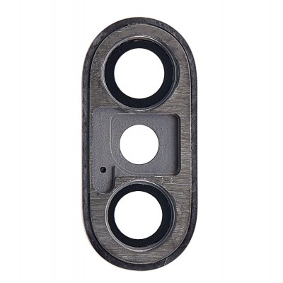 Camera Lens Glass with Frame for Apple iPhone XS Max Black - Image 2