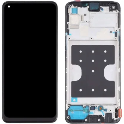 LCD with Touch Screen for Realme 7 Pro - Black (display glass combo folder) With Frame OG
