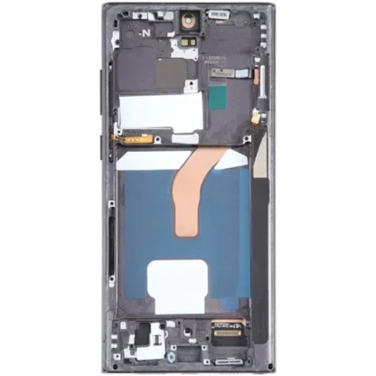 LCD with Touch Screen for Samsung Galaxy S22 Ultra 5G - Black (display glass combo folder) With Frame OLED - Image 4