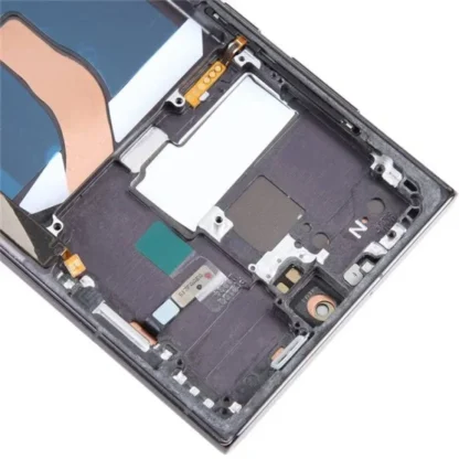 LCD with Touch Screen for Samsung Galaxy S22 Ultra 5G - Black (display glass combo folder) With Frame OLED - Image 3