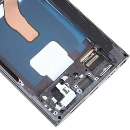 LCD with Touch Screen for Samsung Galaxy S22 Ultra 5G - Black (display glass combo folder) With Frame OLED - Image 2