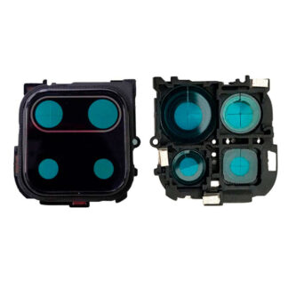 Camera Lens Glass with Frame for Xiaomi Redmi Note 9 -Black