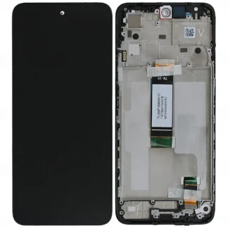 LCD with Touch Screen for Xiaomi Poco M6 Pro 5G - Black (display glass combo folder) With Frame