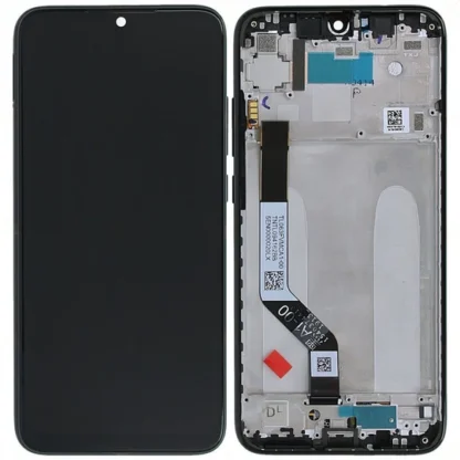 LCD with Touch Screen for Xiaomi Redmi Note 7 - Black (display glass combo folder) With Frame 100% Original