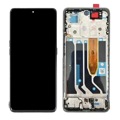 LCD with Touch Screen for Realme 10 Pro Plus 5G- Black (display glass combo folder) OLED | With Frame